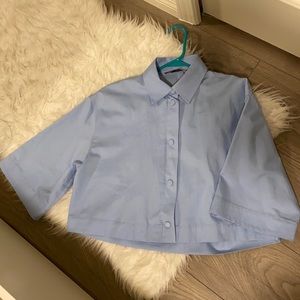 Zara Cropped Button Shirt
